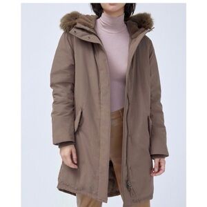 Aritzia Wilfred Mont Blanc Goose Down Parka in Stone Taupe